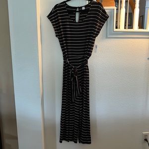 Old Navy, Sz L, Jumpsuit, Black with White Stripes NWT